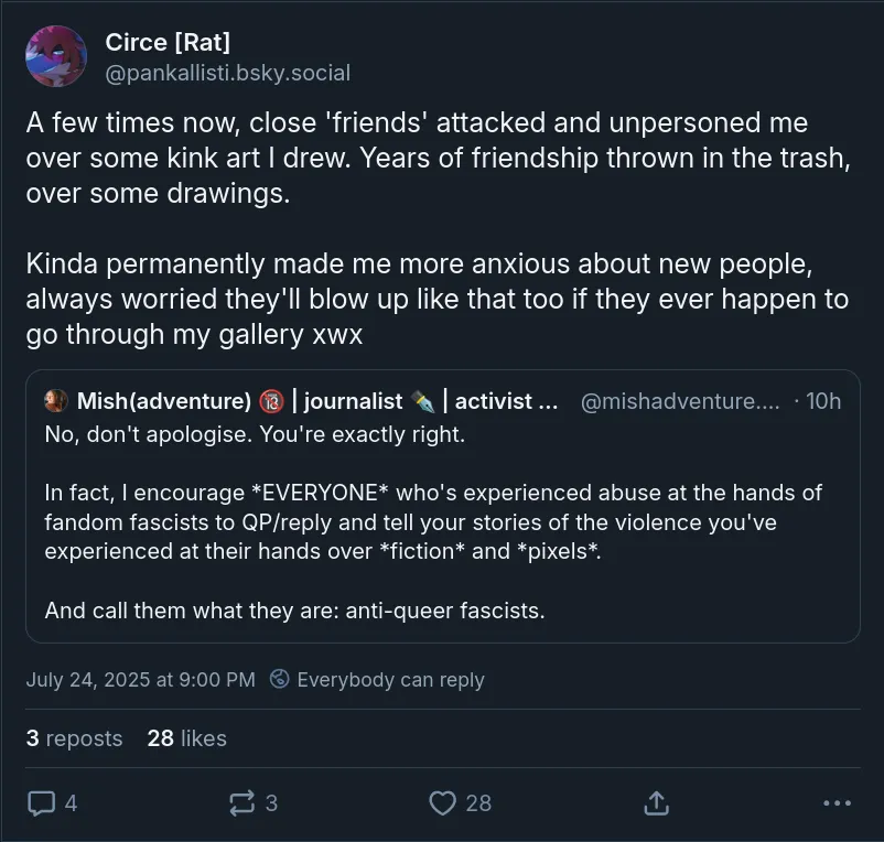 Anyone lost friends due to their kinks?