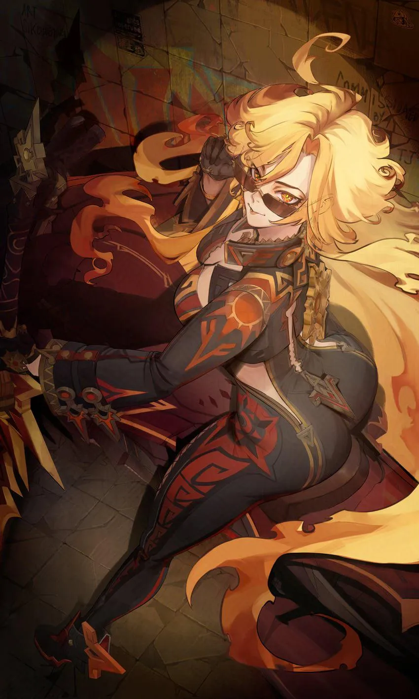 Biker Babe Mavuika Giving You a Look [Genshin Impact]