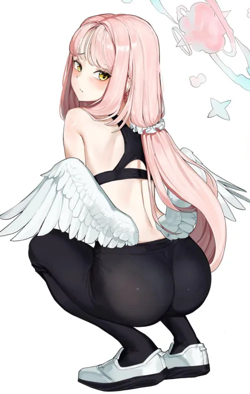 Mika Dropping it Low in Yoga Pants [Blue Archive]