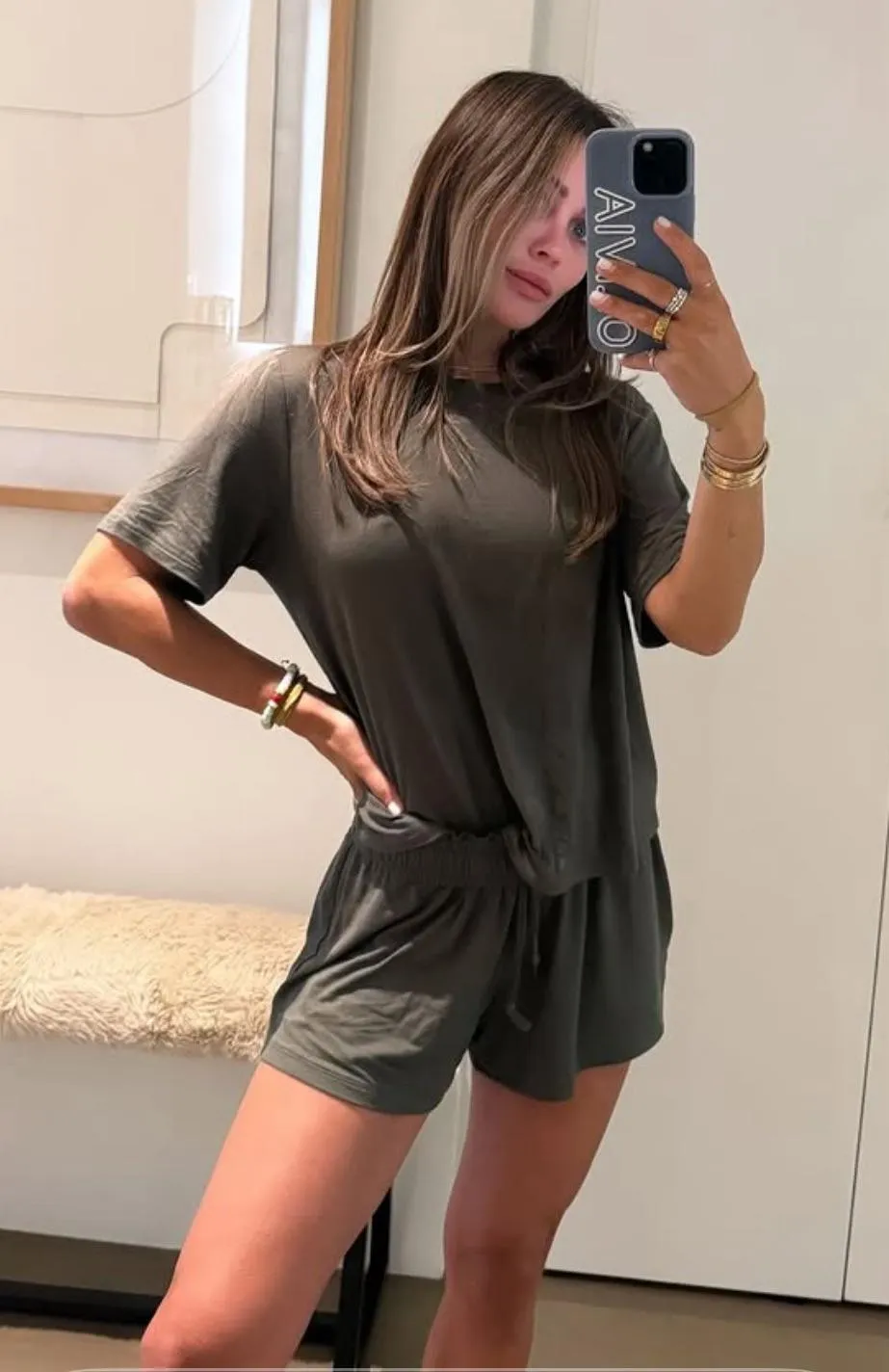 Olivia showing off her nips!