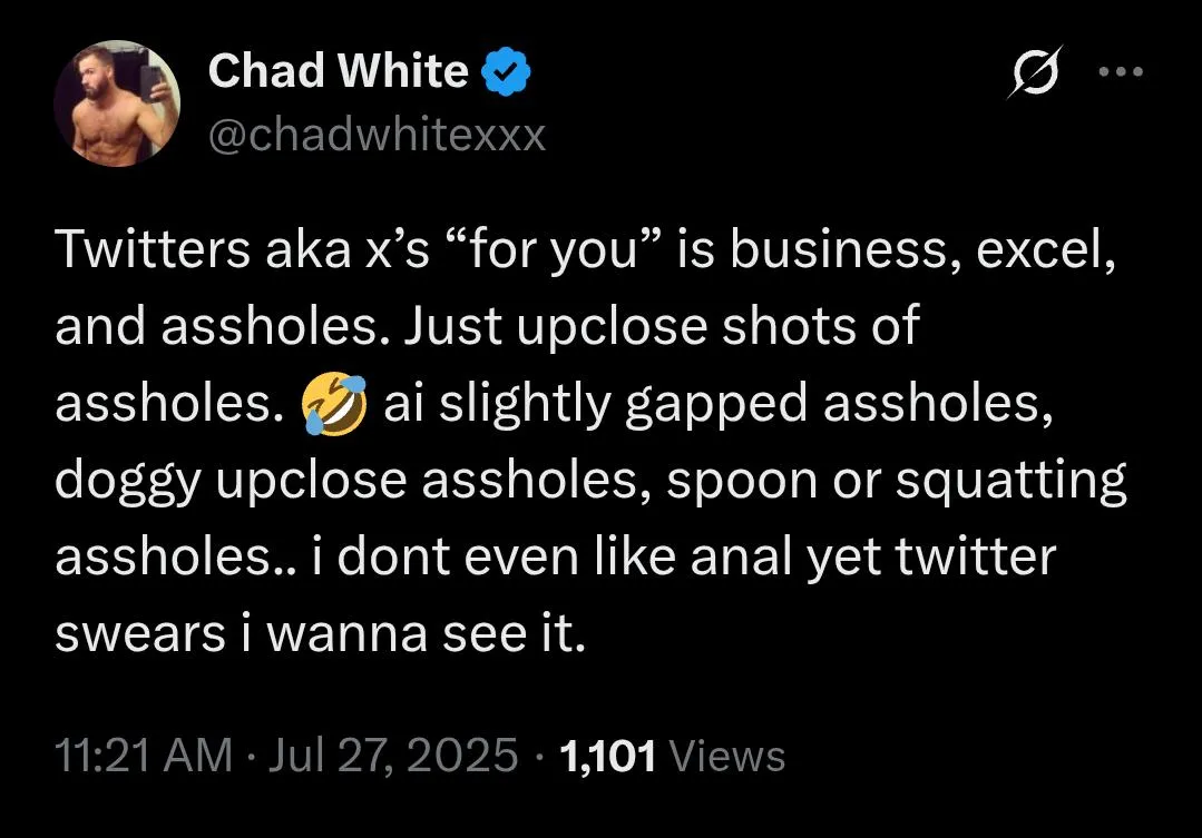 X wants to show him anal