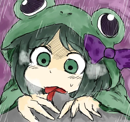 Best frog with her mouth full