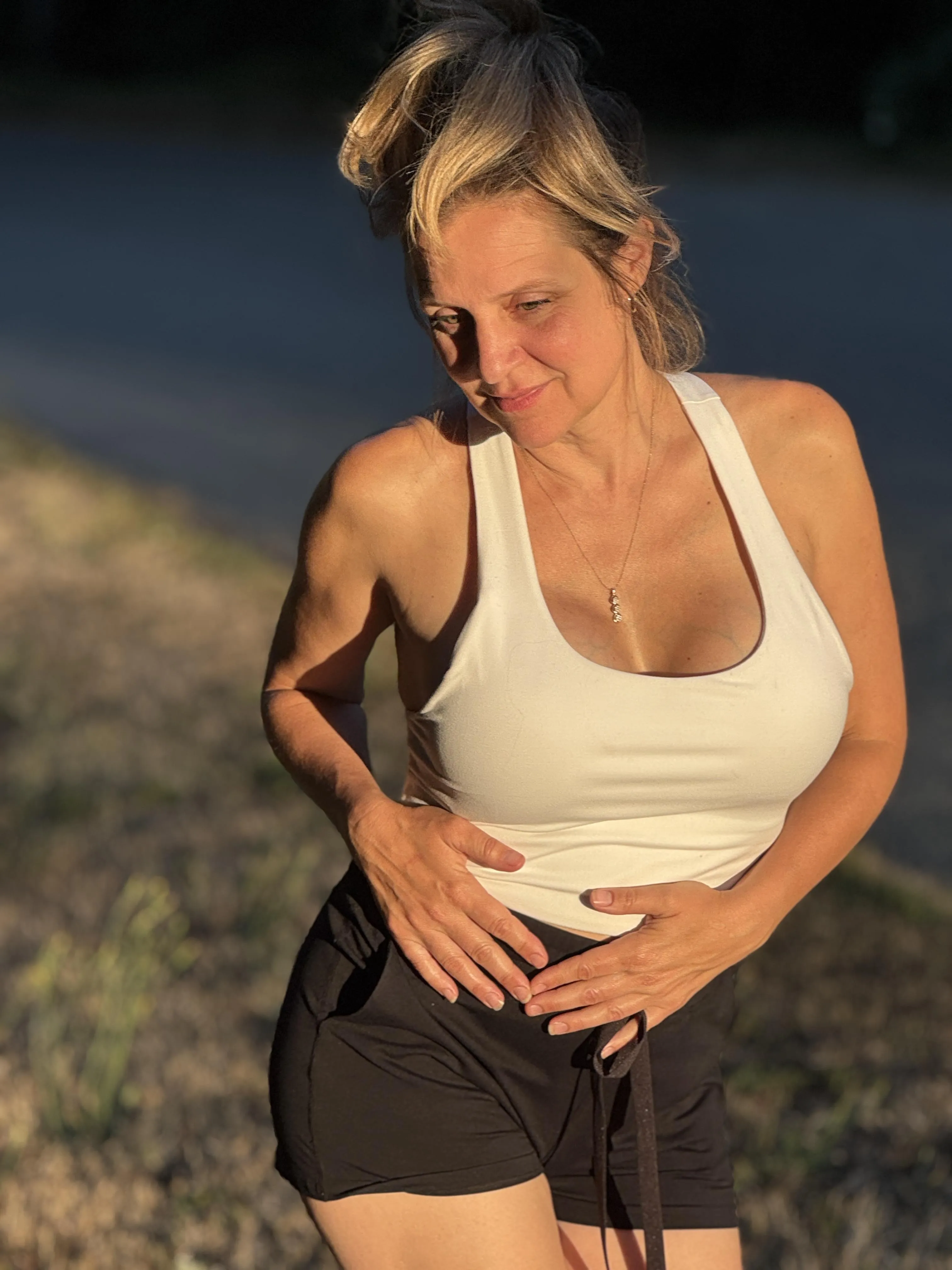 Caught in golden hour… just before things got a little more revealing 😘