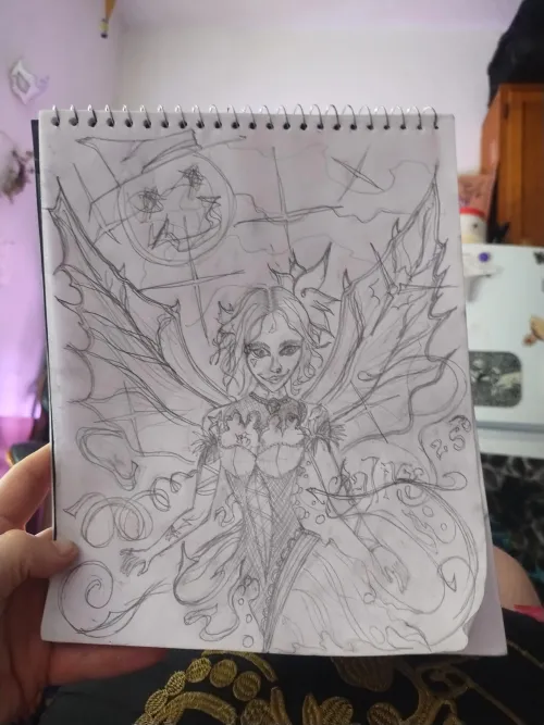 Dark black letter Fairy