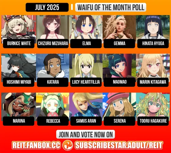 👑JULY 2025 WAIFU OF THE MONTH POLL👑