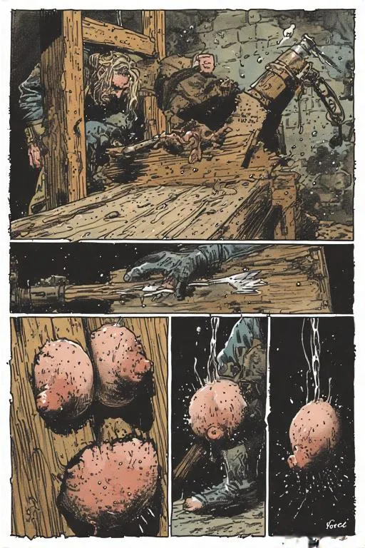 (very) short breast guillotine comic