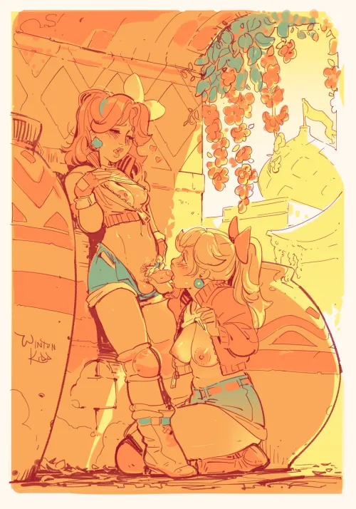 Daisy and Peach Tryst (WintonKidd) [Mario Bros]