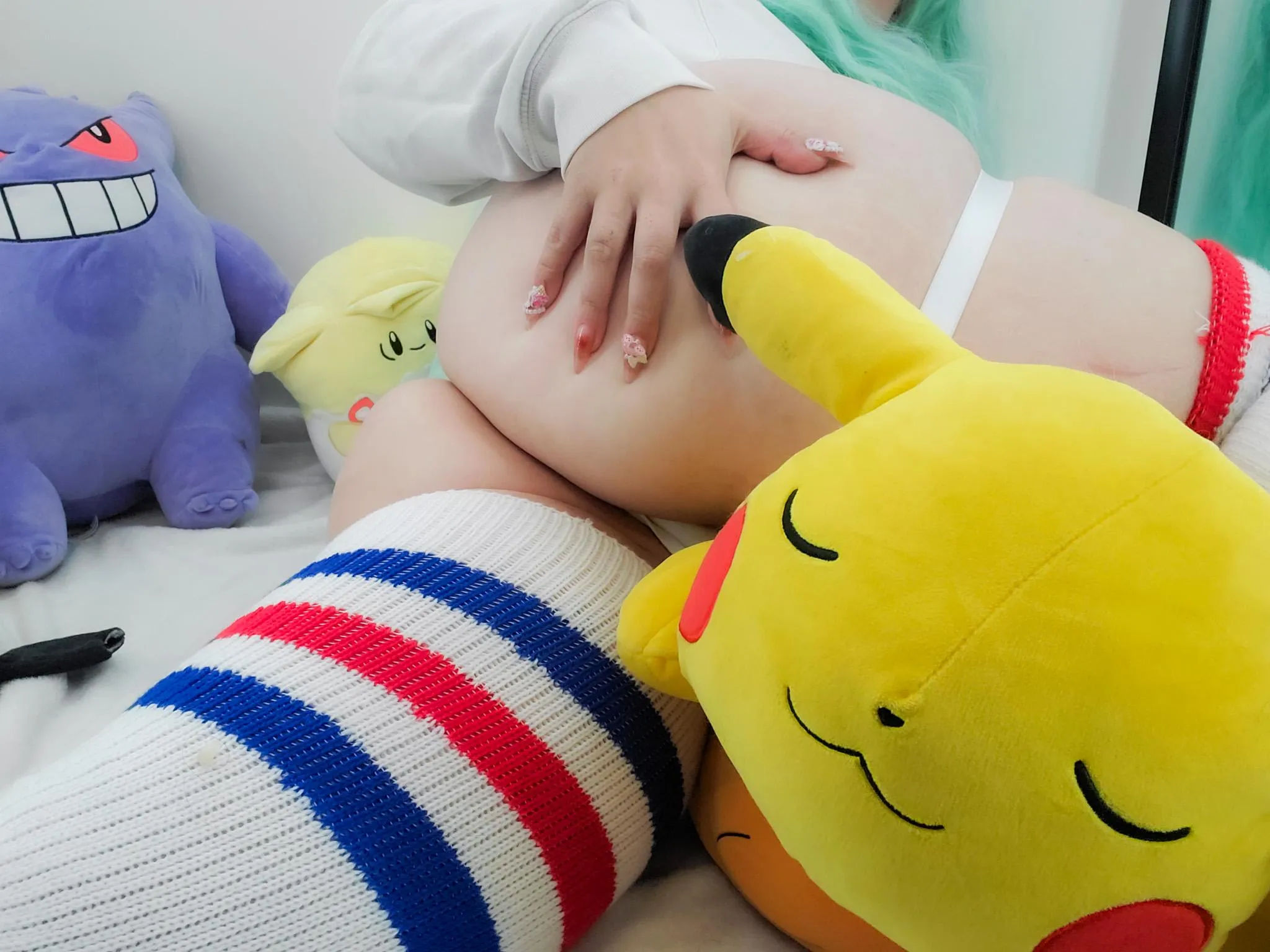 Folks say disney land is the happiest place on earth, these people havent been in my plushie pile between my thighs.