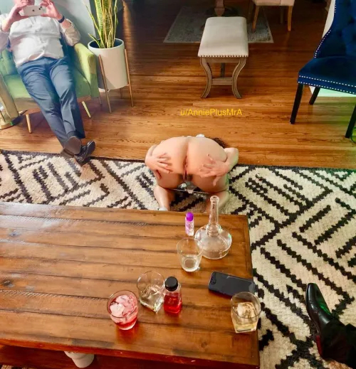 I put Annie (wife, 56) on display for our guests…