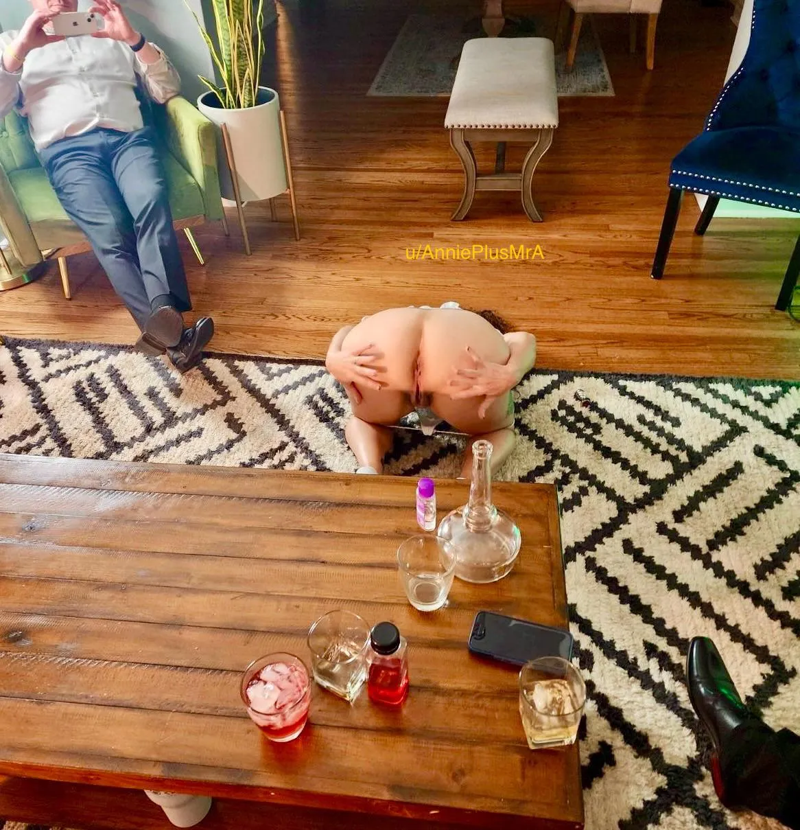 I put Annie (wife, 56) on display for our guests…