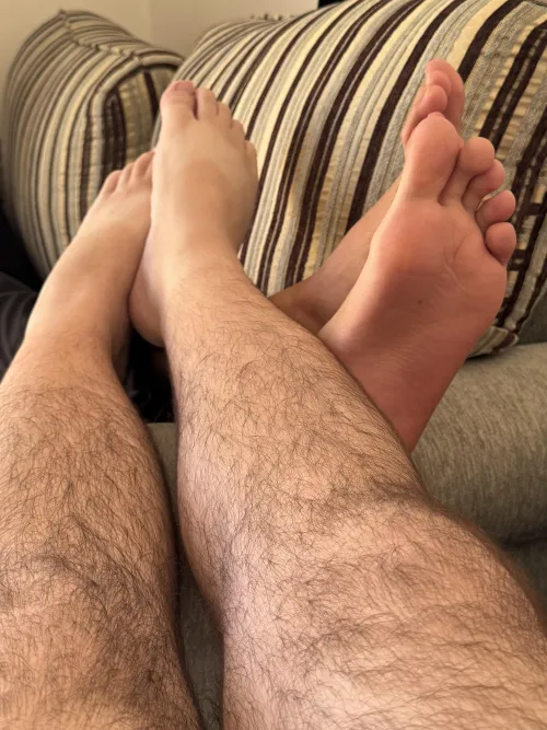 My partner and me chillin