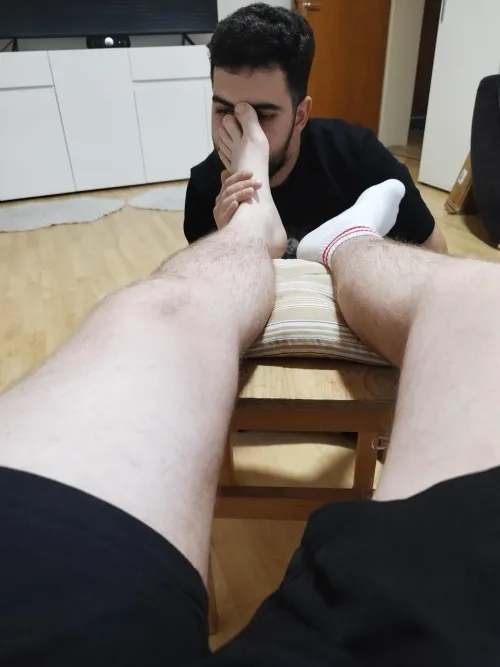 My schoolmate always wants to sniff my sweaty feet after a long day at school and after sports. At some point, I started to like it.