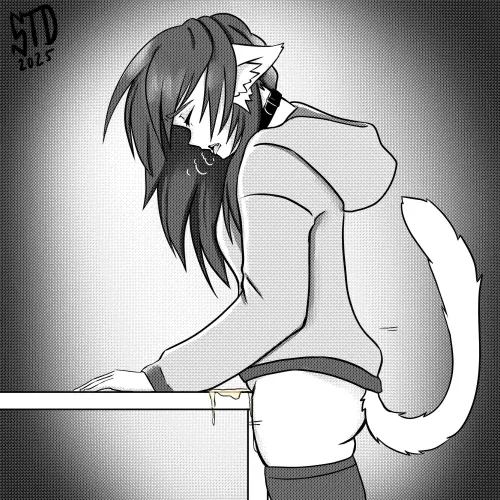 Rubbing on the table felt too good… she had to let some out.