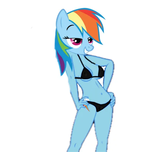 Rainbow Dash Wearing Her Bra And Panties (Kog):