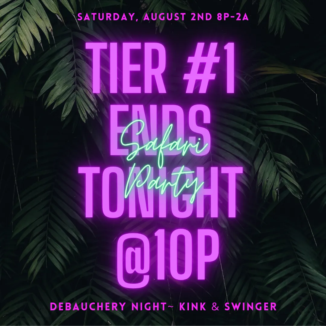 Tier #1 ($30/person) ends tonight at 10p!! Tier #2 ($40/person) takes effect after that! Cash is always accepted at the door as well. Look forward to seeing you all tomorrow night!!