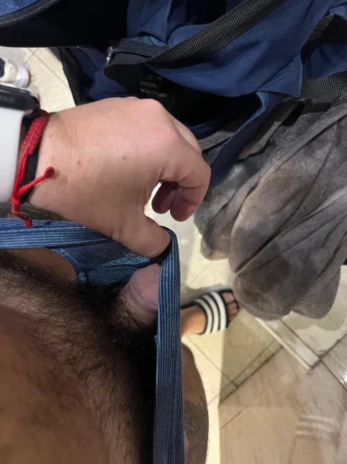 After the shower at the gym