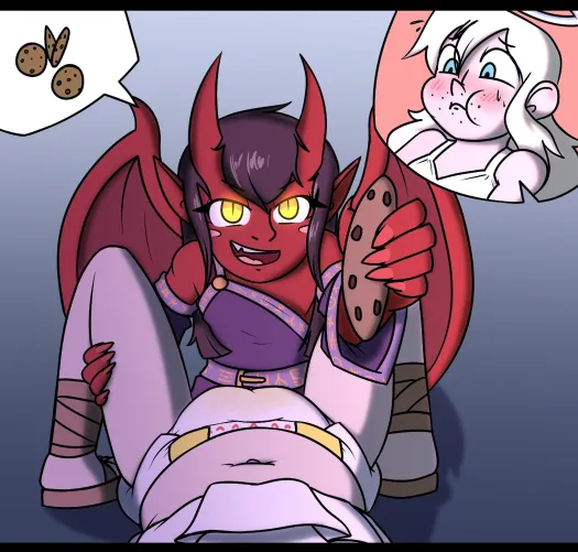 (Art by Mentalblock) feeding the good angel.