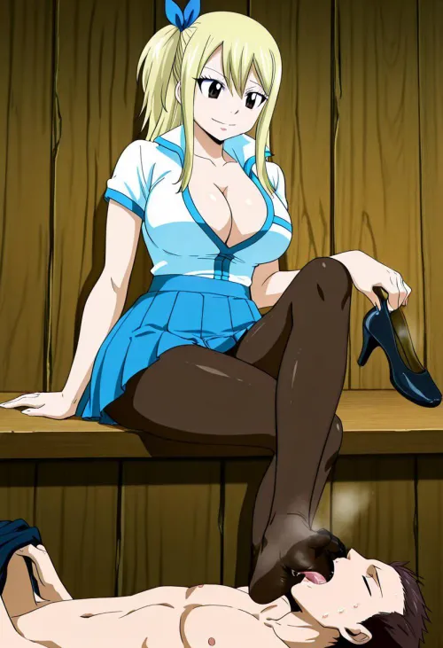 [Lucy] youll have my stinky all day worn heels to sniff after this 👠