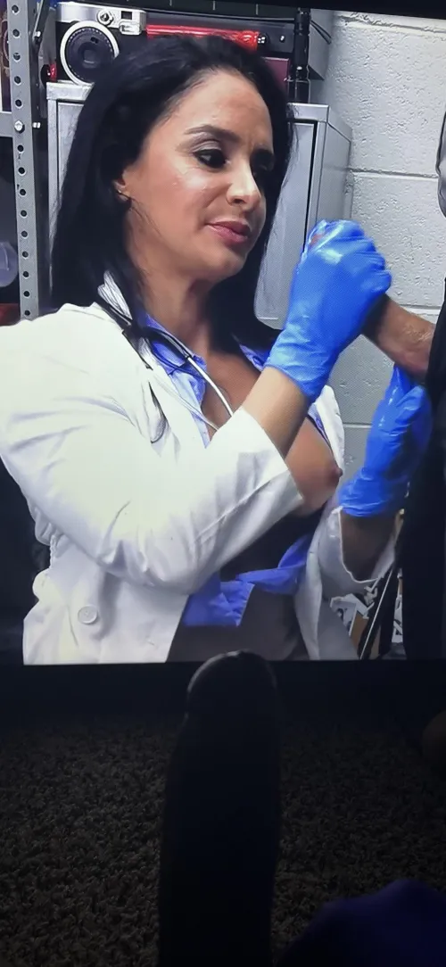 Need a doctor to stroke me in latex gloves like this