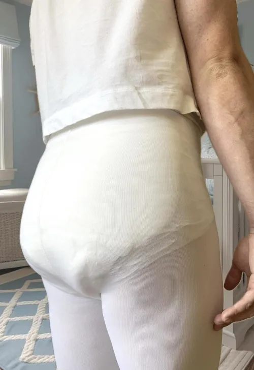 Sexless diaper virgins look extra cute in all white
