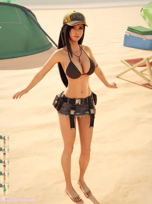 Tifa Beach Tease (Darkbahamuth) [Final Fantasy 7]