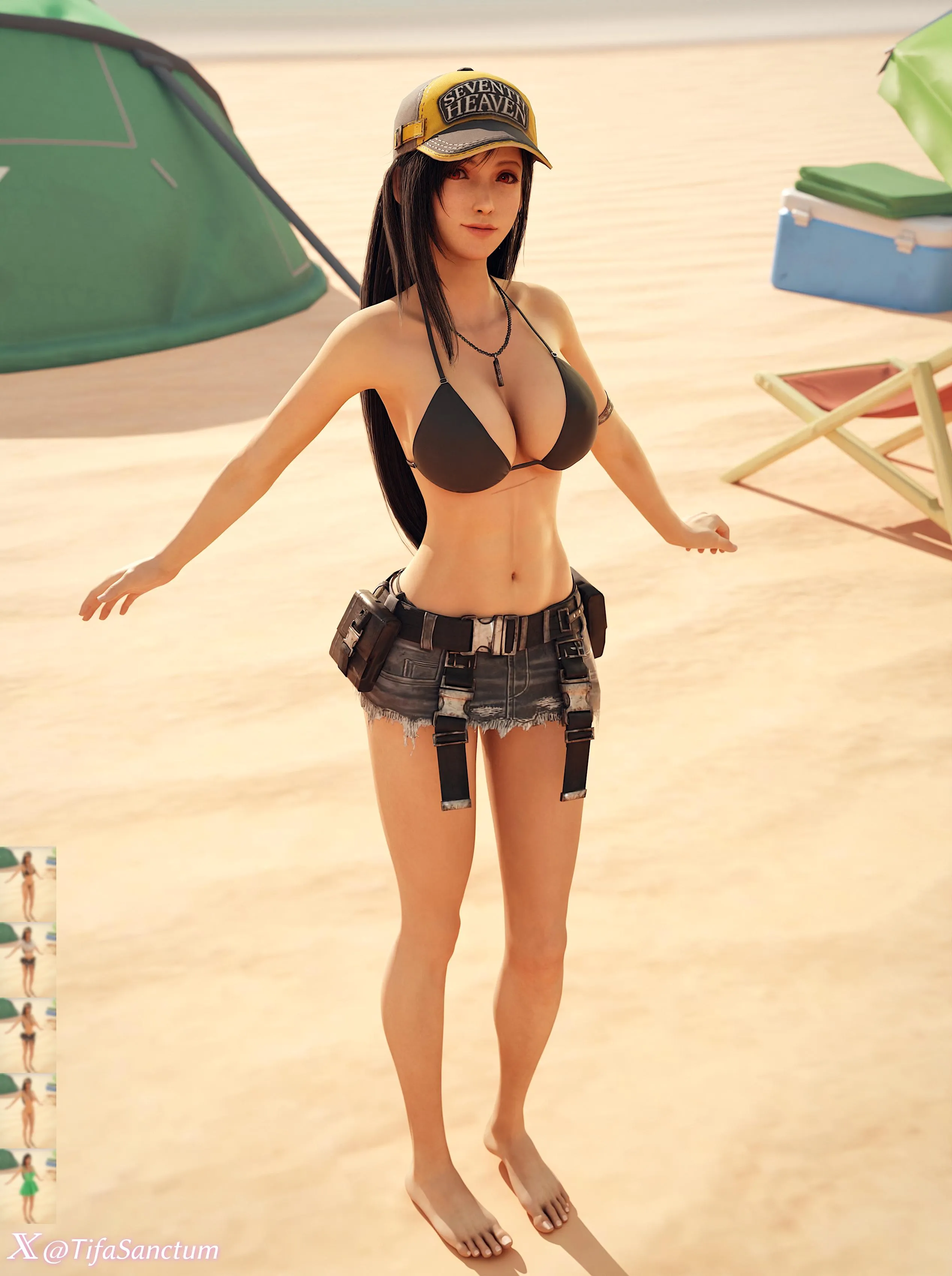 Tifa Beach Tease (Darkbahamuth) [Final Fantasy 7]