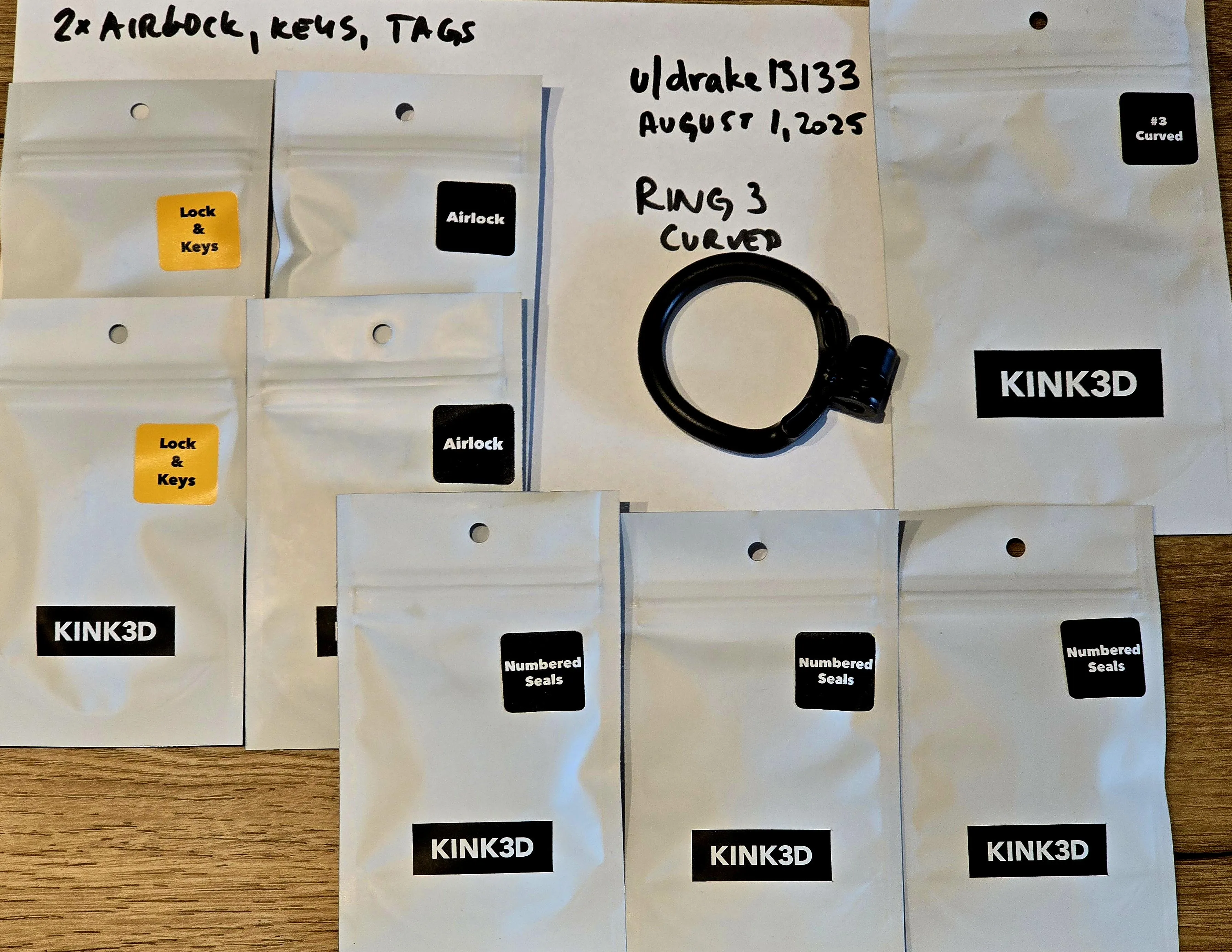[US, EU, UK] [Ring #3 curved, 2x Airlock, 30 numbered seals, 2x Lock and 2 Keys] - SELL