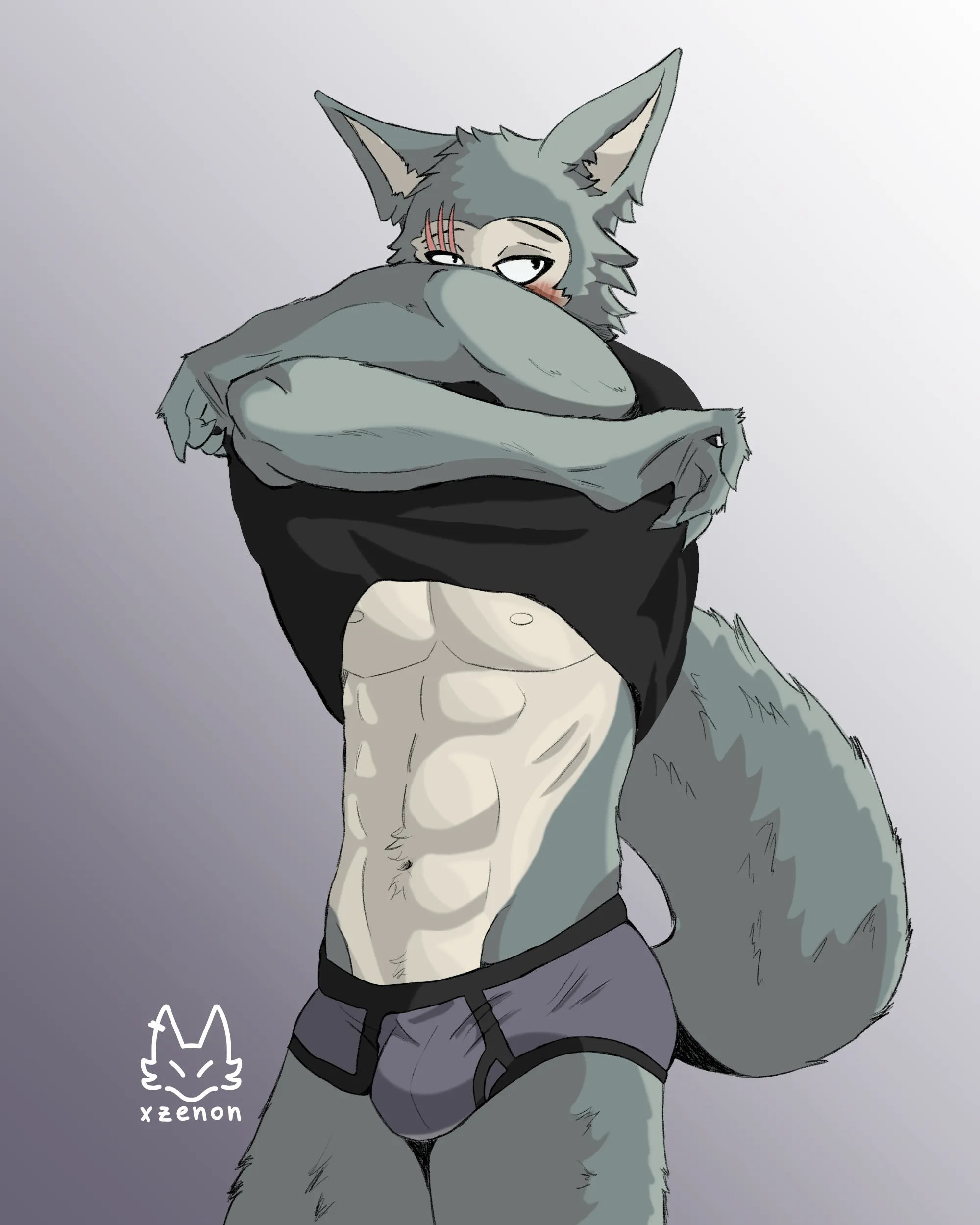 It's hot even for Legoshi these days :3  (Art by XzenonArt)