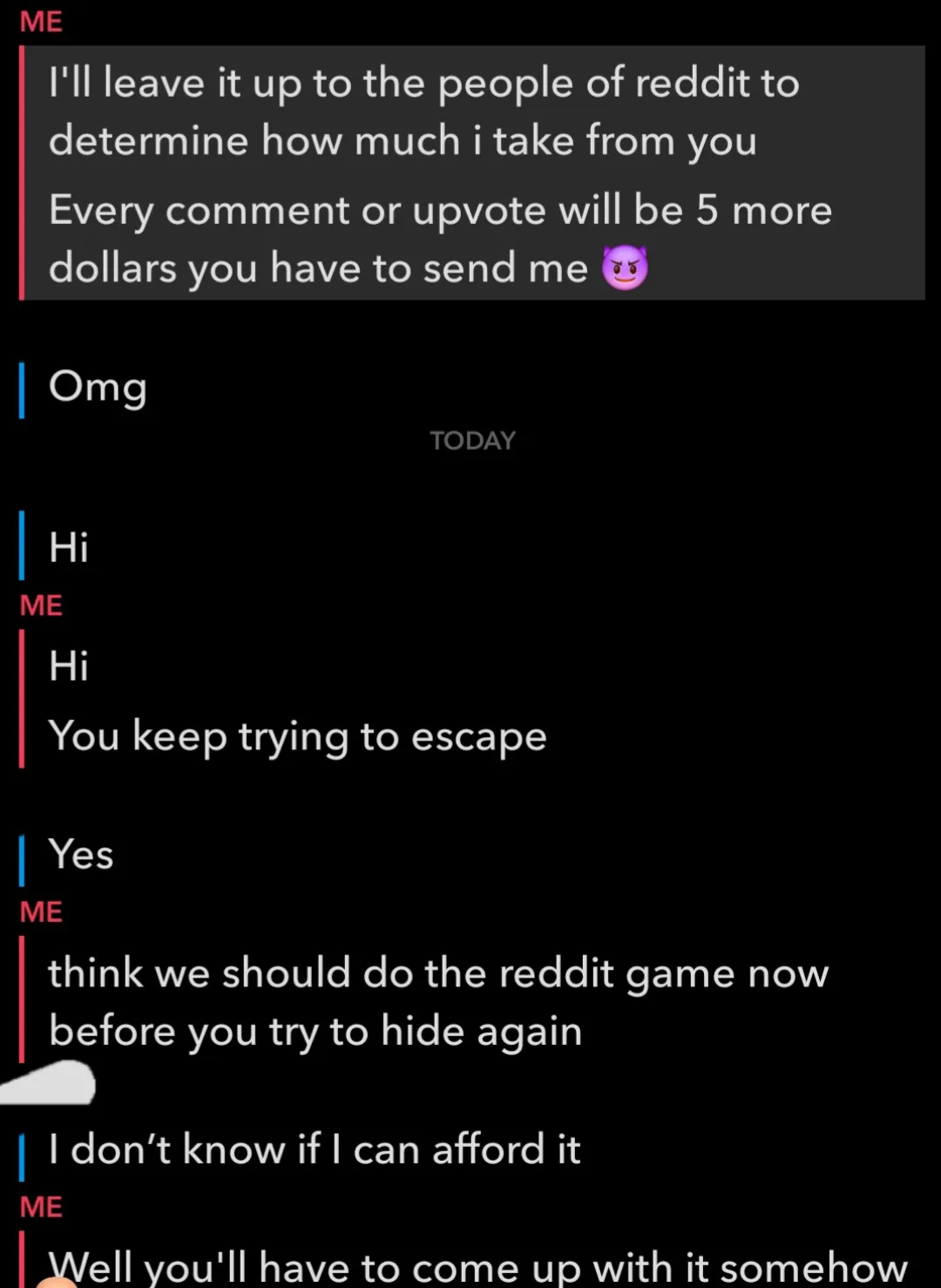 Make my bitch pay up!