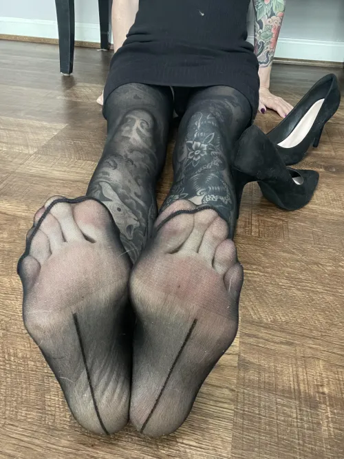 Shoes off after a long day!