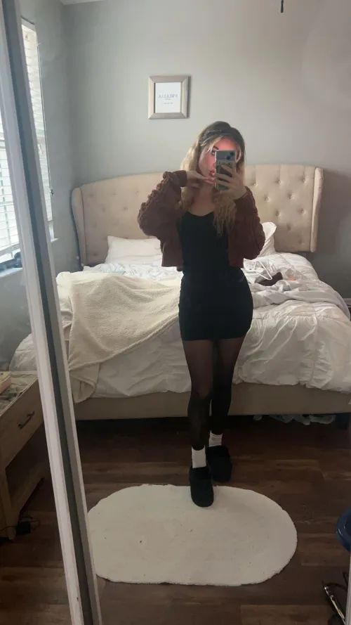 such a tight short black dress