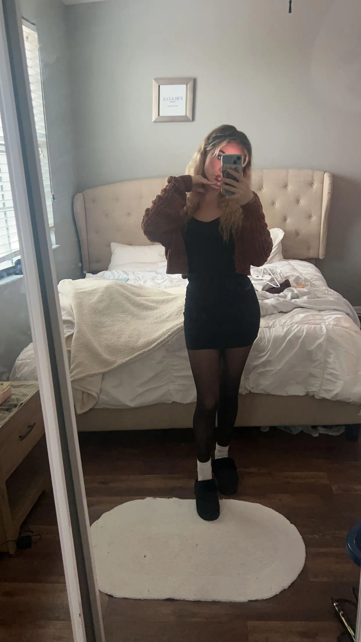 such a tight short black dress