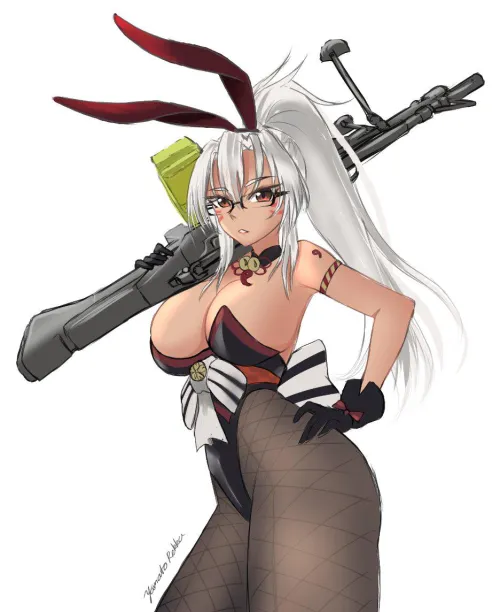 Bunny Musashi with an M60 (Yamato Rekka) [KanColle]