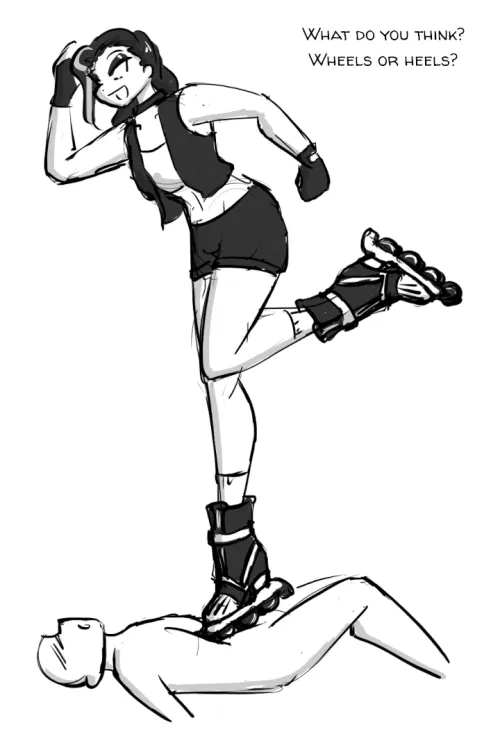 Definitely heels, but you gotta try everything once, right?