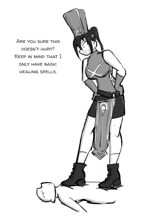 She can heal just enough.