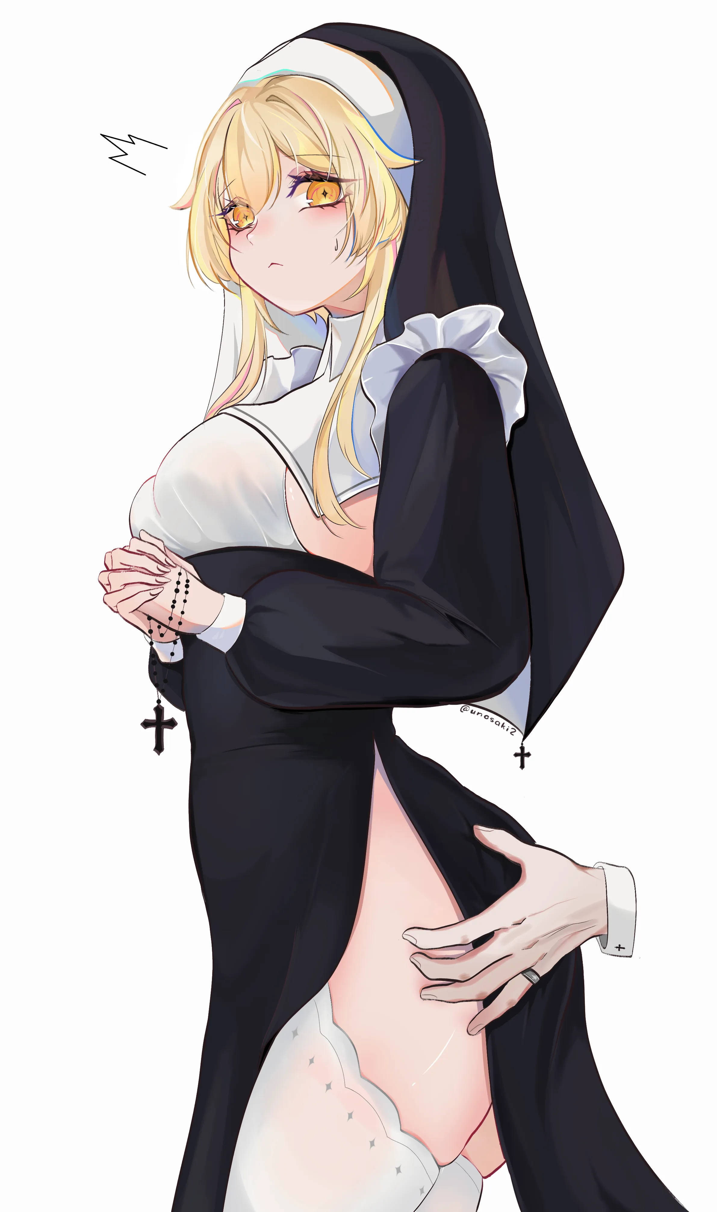Sister Lumine has her ass grabbed in church (unosaki2)