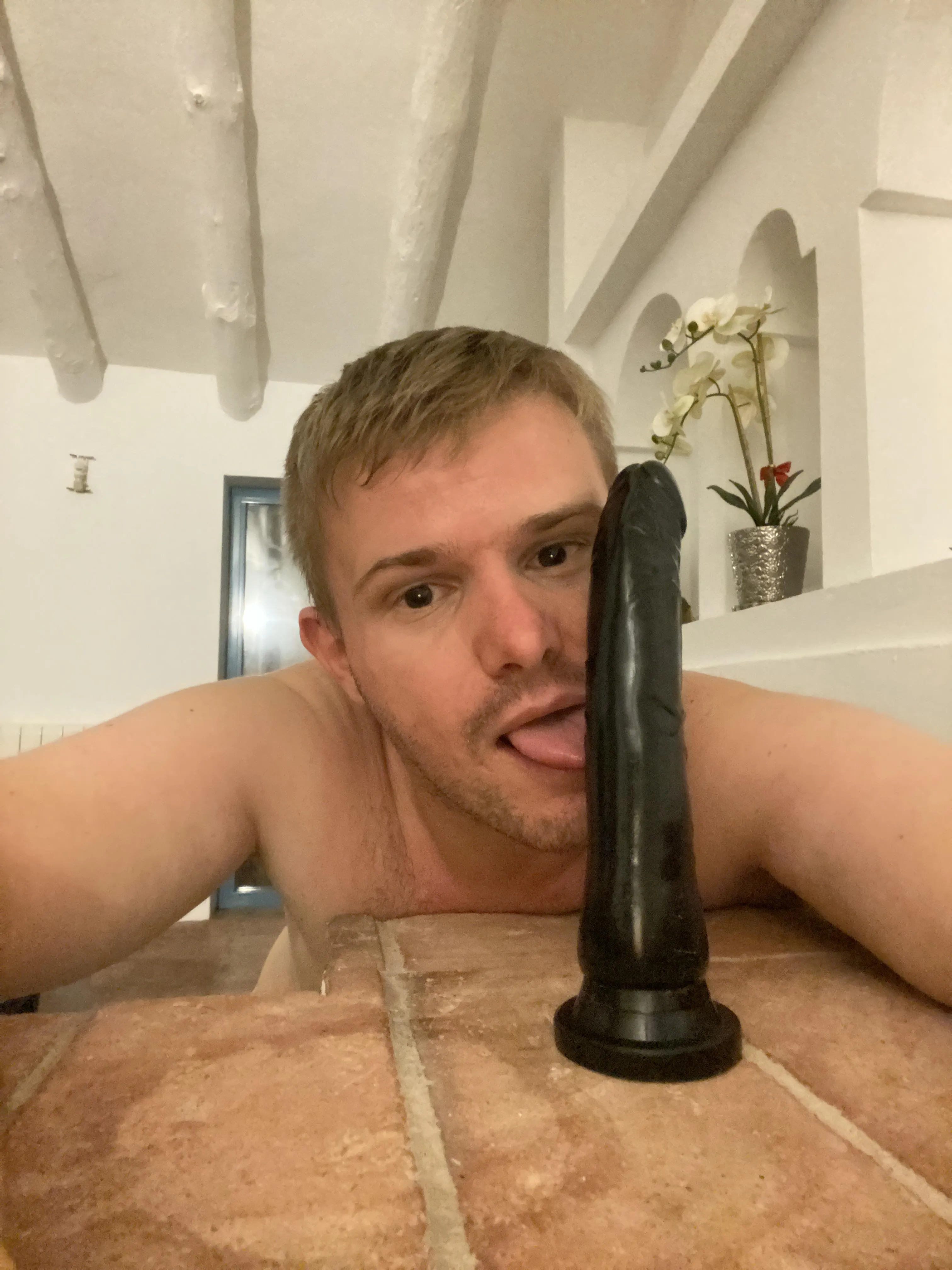 The boy and his toy 😈