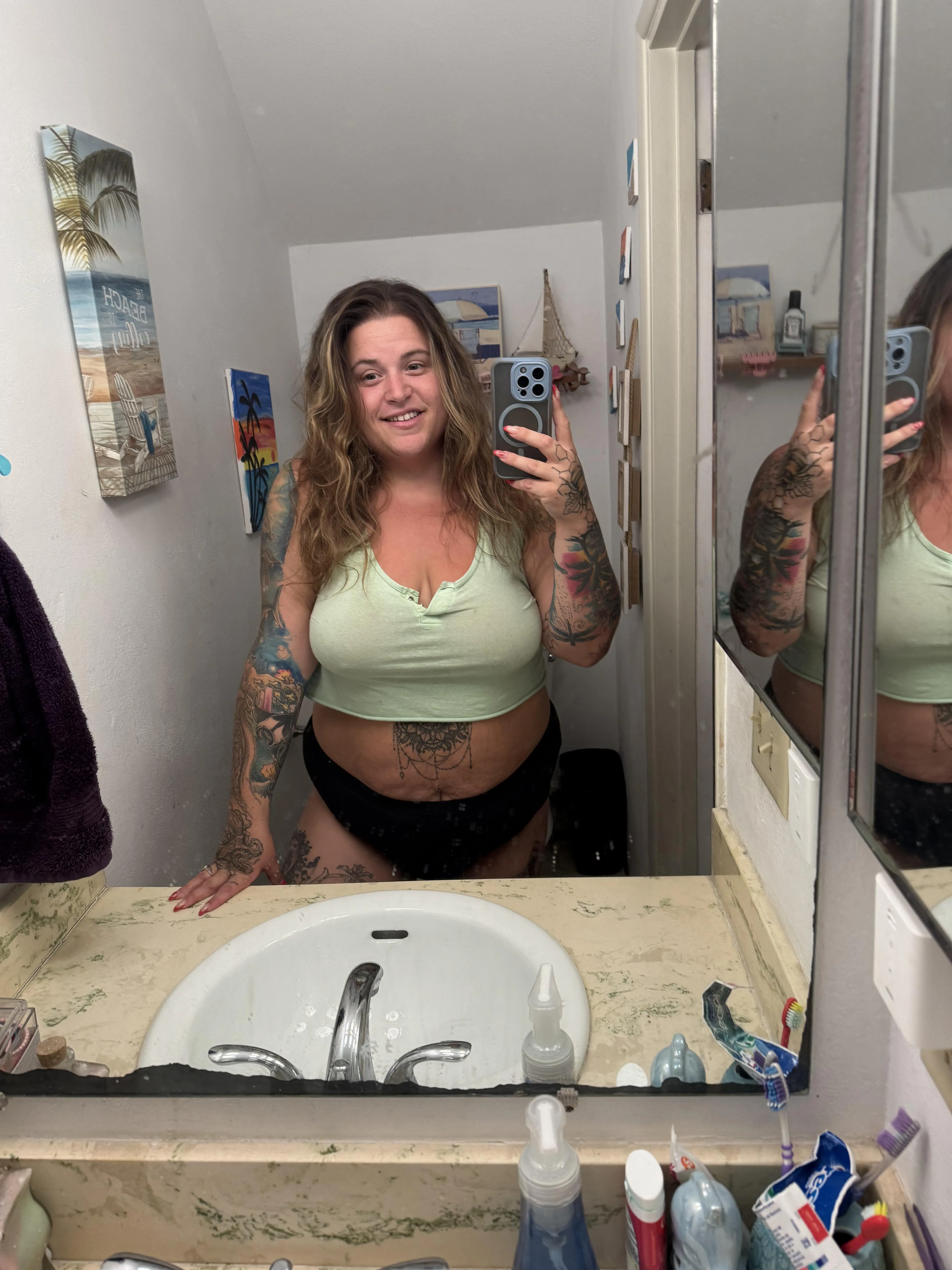 voluptuous BBW stoner  covered in tattoos!