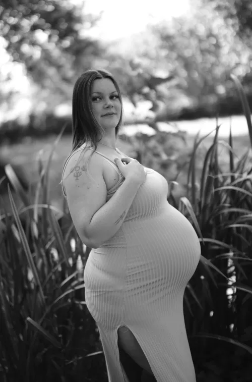 8 months pregnant. Who wants to see how big I get?