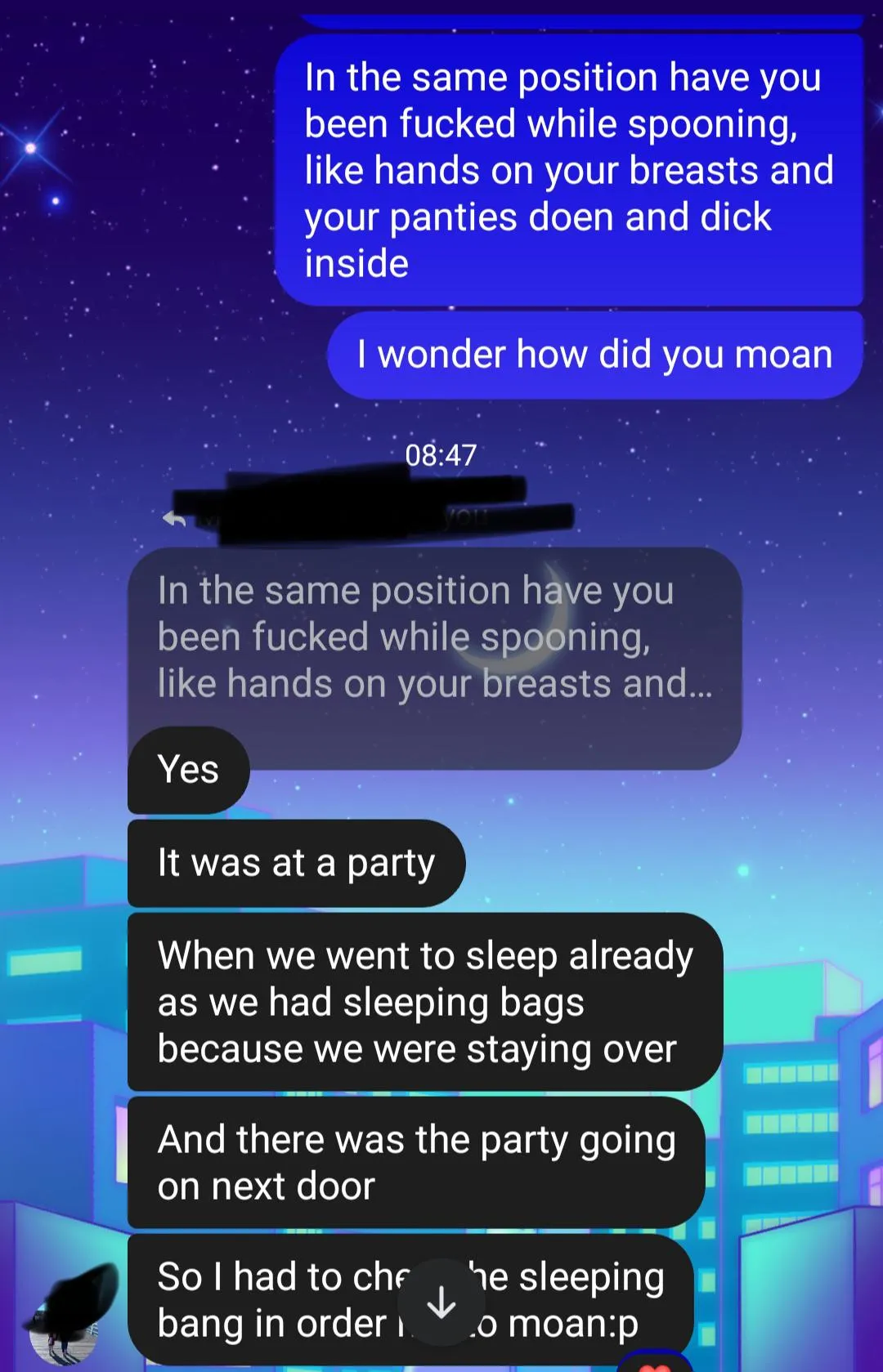 Conversation with wifey