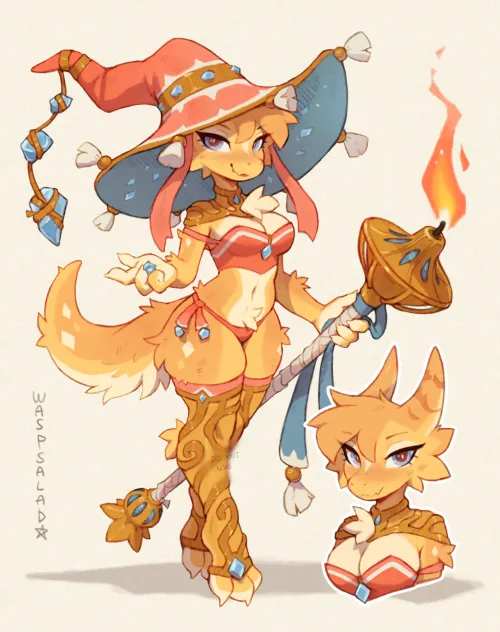 Flame sorceress kobold (waspsalad) [F]