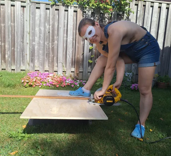 Just out cutting some boards in my overalls