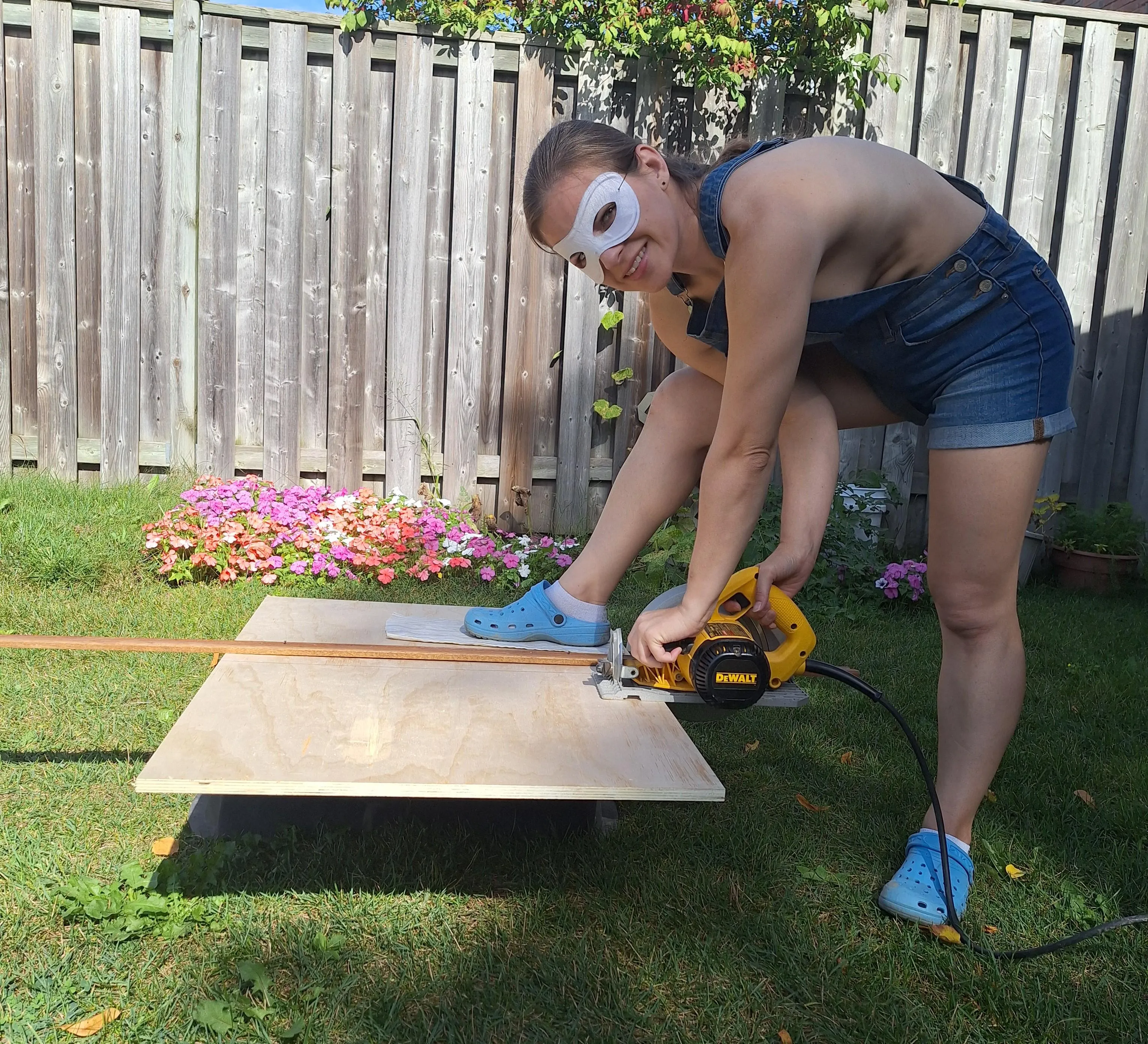 Just out cutting some boards in my overalls