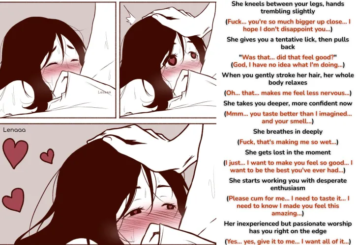 My First Time Going Down [Inexperienced] [First Time] [Insecure] [GirlFriend [Cock Worship] [Wholesome] Art by: @lenaaa