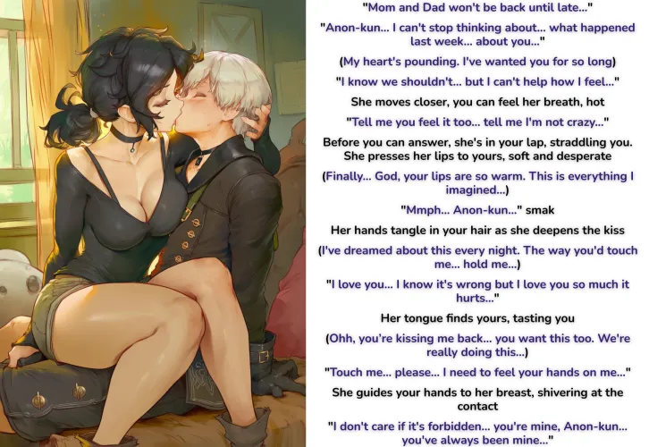 Would You Take the Step... or Not? [Step?sister] [Longing] [Kissing] Artist: @Pacificwhip