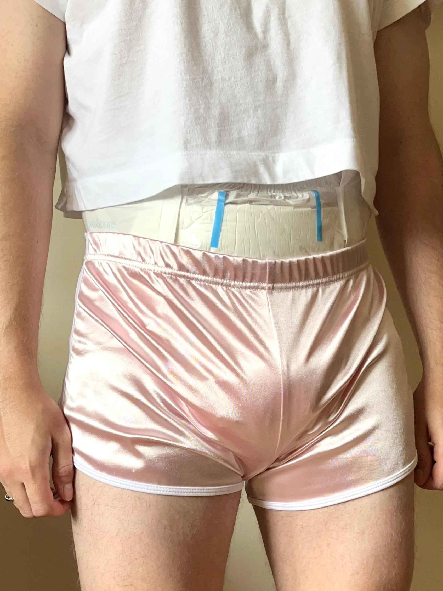 Big diaper, tiny shorts 🤙