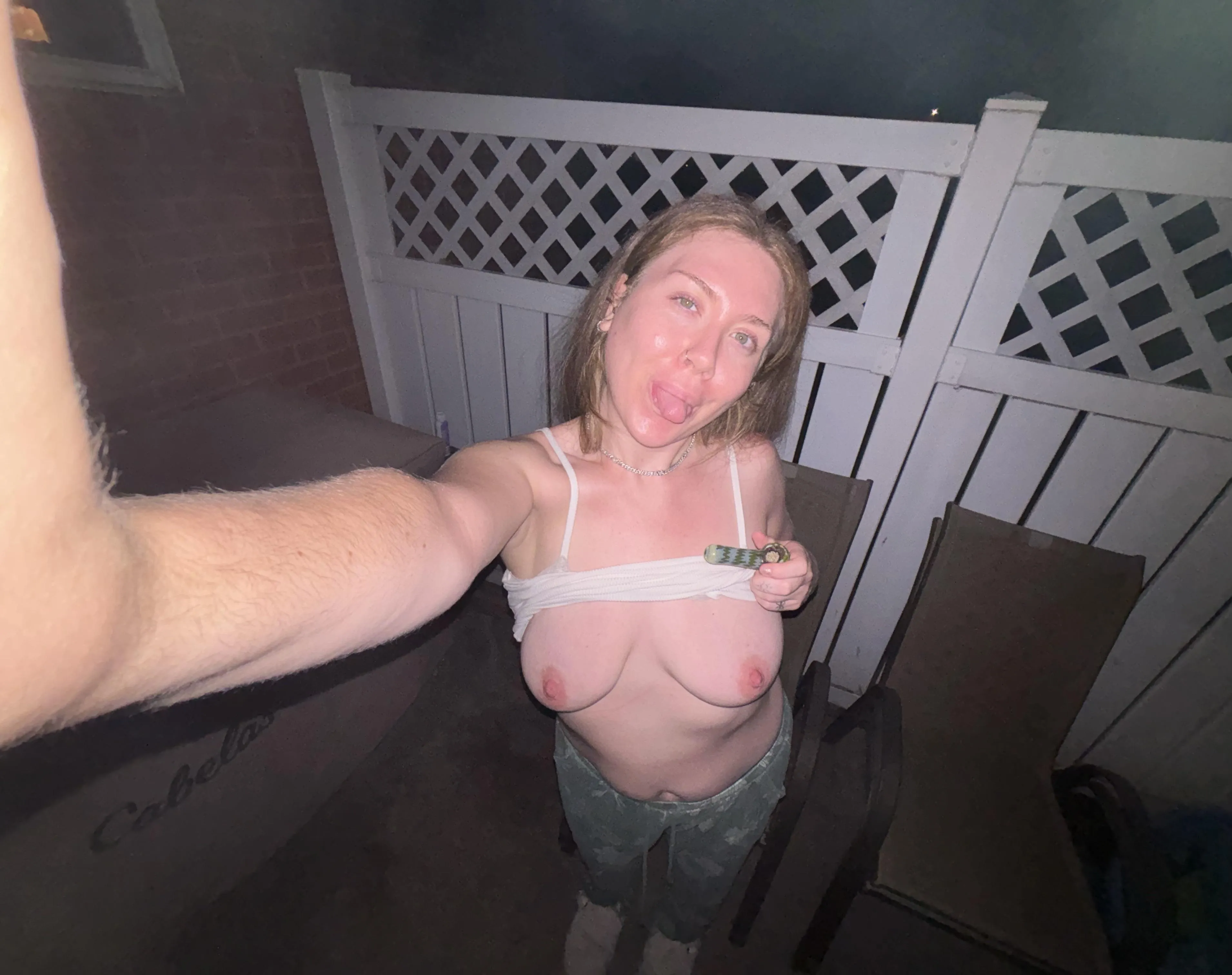 hey babe i’m going out to smoke, you coming?