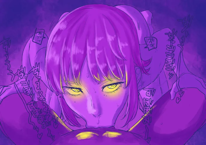 Little D sucking the life out of you, lineart by @Kaiman_800 on twitter, colored by me