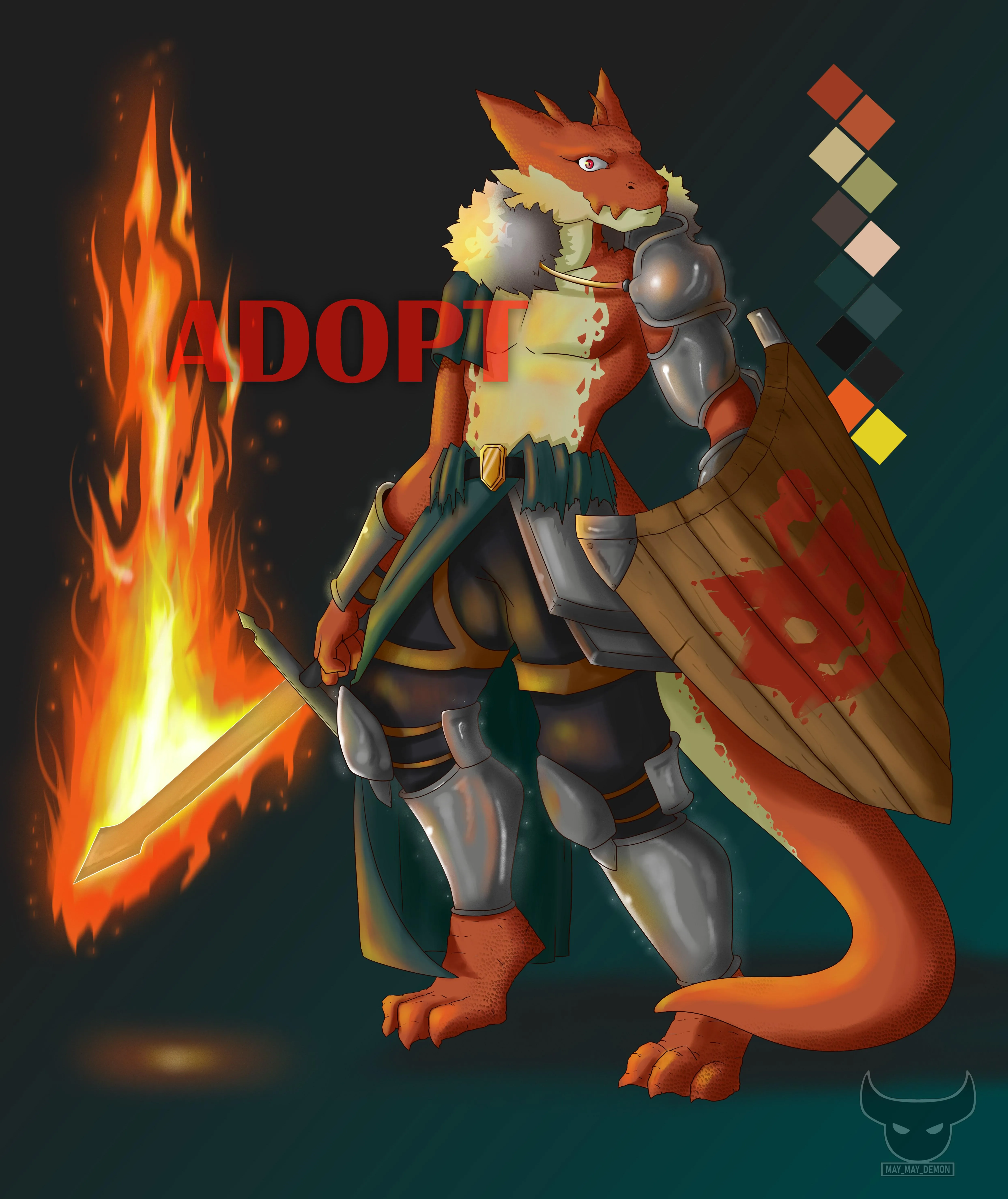 (Adopt) Legendary Kobold Knight! Let's go on an epic adventure! (link in comments)