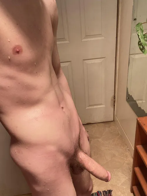 Dripping, slick, and thick… guess the shower wasn’t the only thing getting turned on.